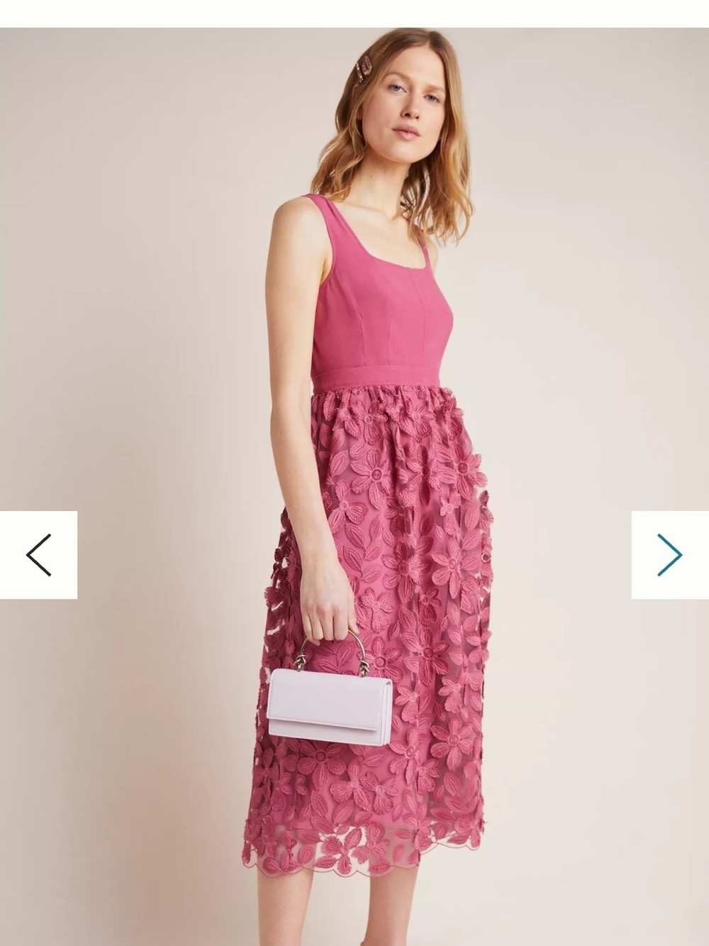 Anthropologie Maeve Virginia Textured Midi Dress